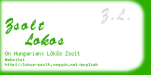 zsolt lokos business card